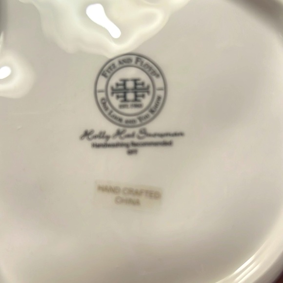 Fitz and Floyd snowman dip plate + spreader - Picture 5 of 12